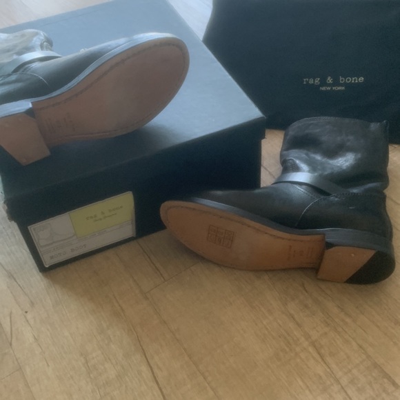 🥳HP🥳 NEW Rag & Bone GORGEOUS Italian Leather Moto Boots, 7.5 - Picture 9 of 10